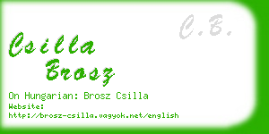 csilla brosz business card